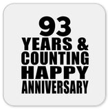 Happy 93rd Anniversary 93 Years & Counting - Drink Coaster