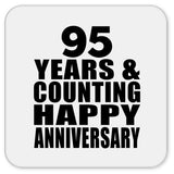 Happy 95th Anniversary 95 Years & Counting - Drink Coaster