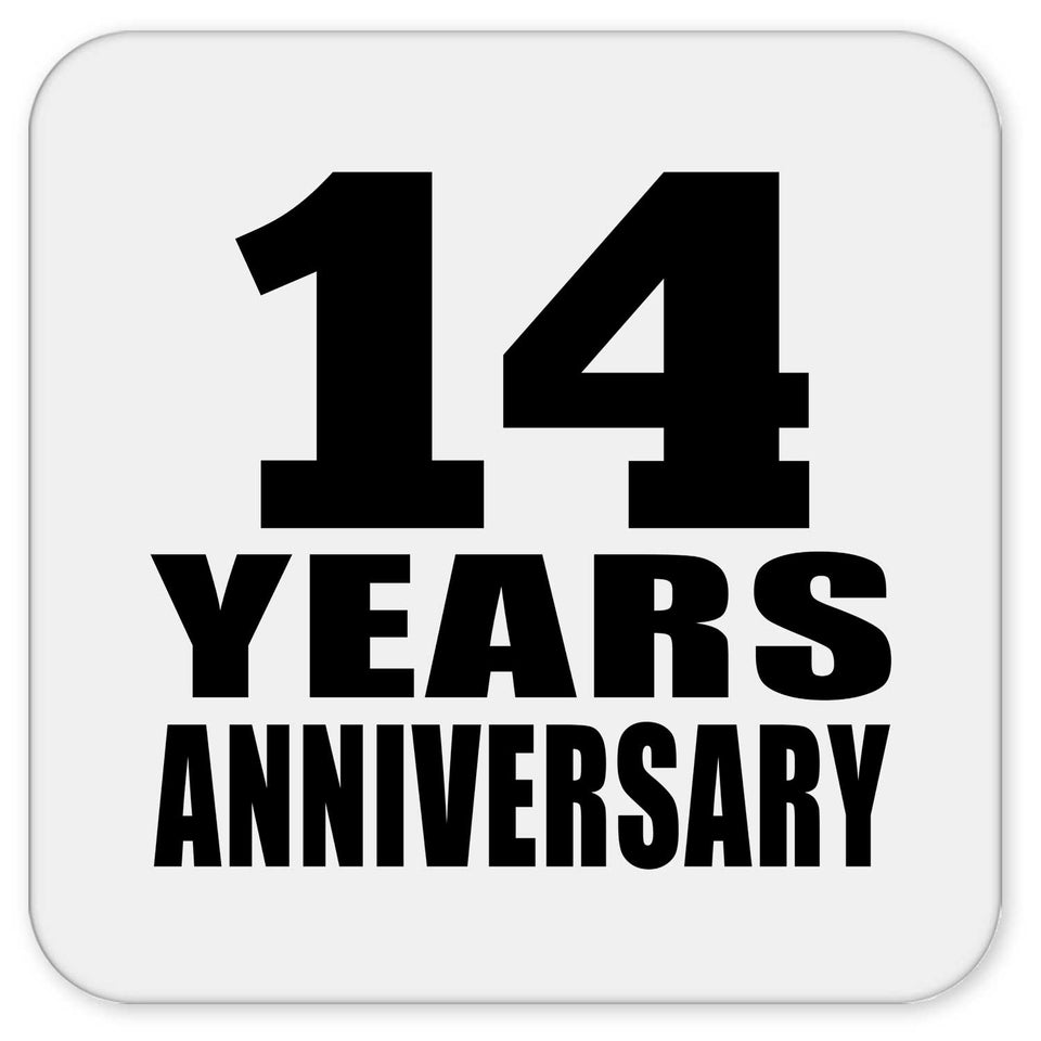 14th Anniversary 14 Years - Drink Coaster