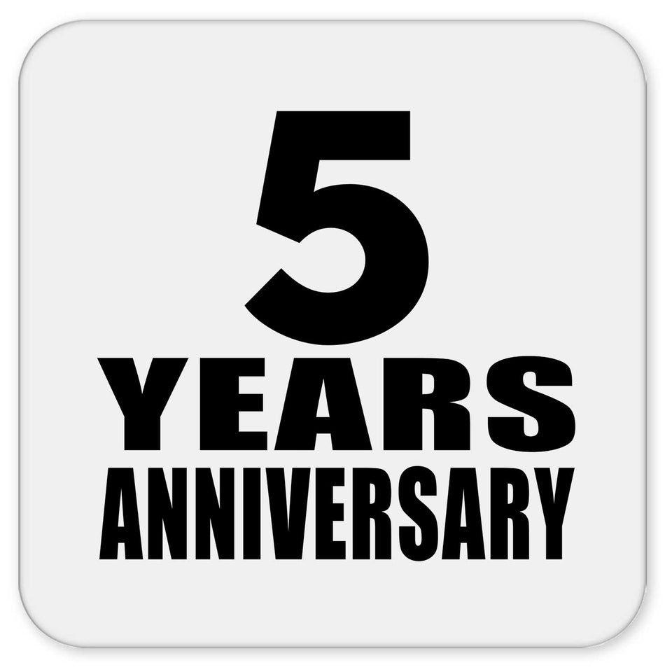 5th Anniversary 5 Years - Drink Coaster