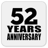 52nd Anniversary 52 Years - Drink Coaster