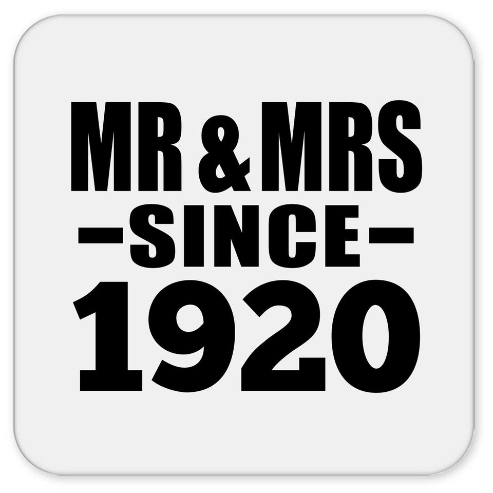 104th Anniversary Mr & Mrs Since 1920 - Drink Coaster