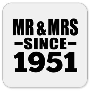 73rd Anniversary Mr & Mrs Since 1951 - Drink Coaster