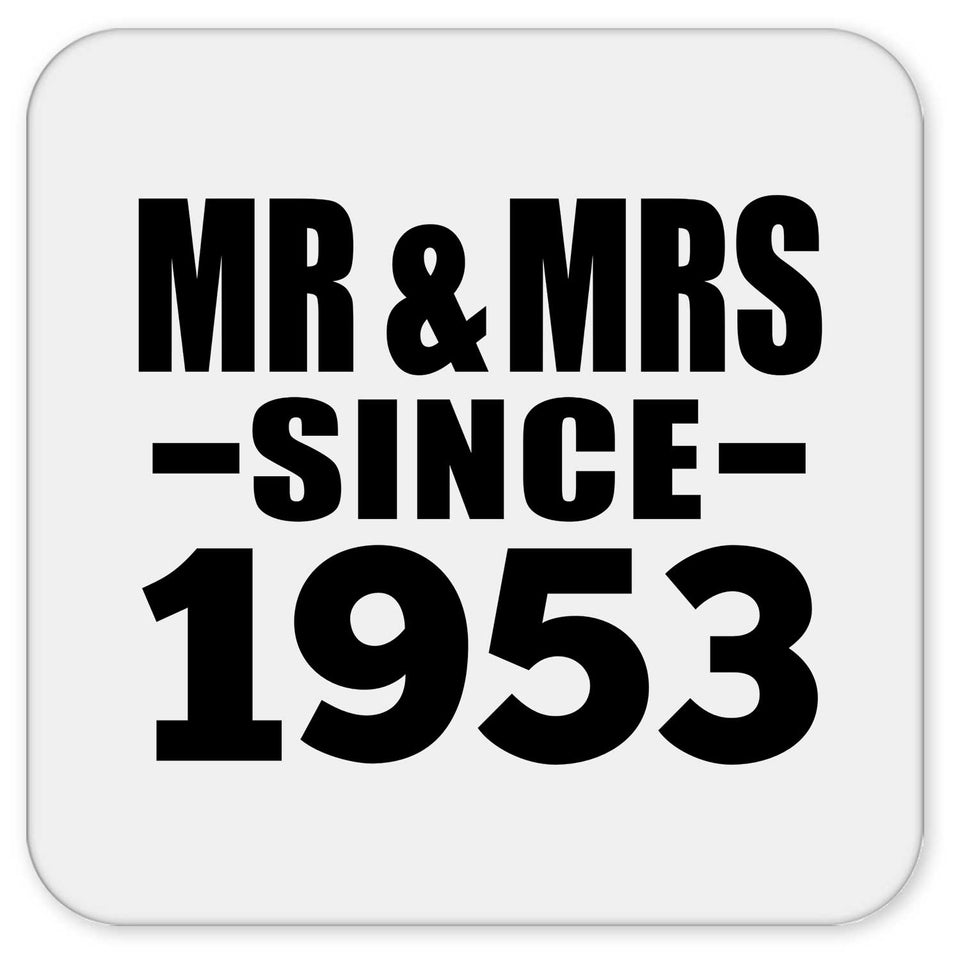 71st Anniversary Mr & Mrs Since 1953 - Drink Coaster
