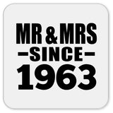 61st Anniversary Mr & Mrs Since 1963 - Drink Coaster
