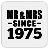 49th Anniversary Mr & Mrs Since 1975 - Drink Coaster