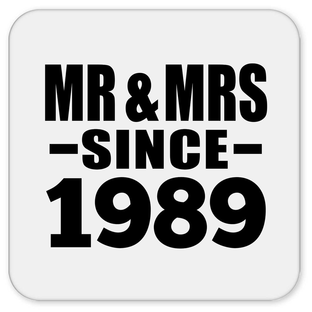 35th Anniversary Mr & Mrs Since 1989 - Drink Coaster