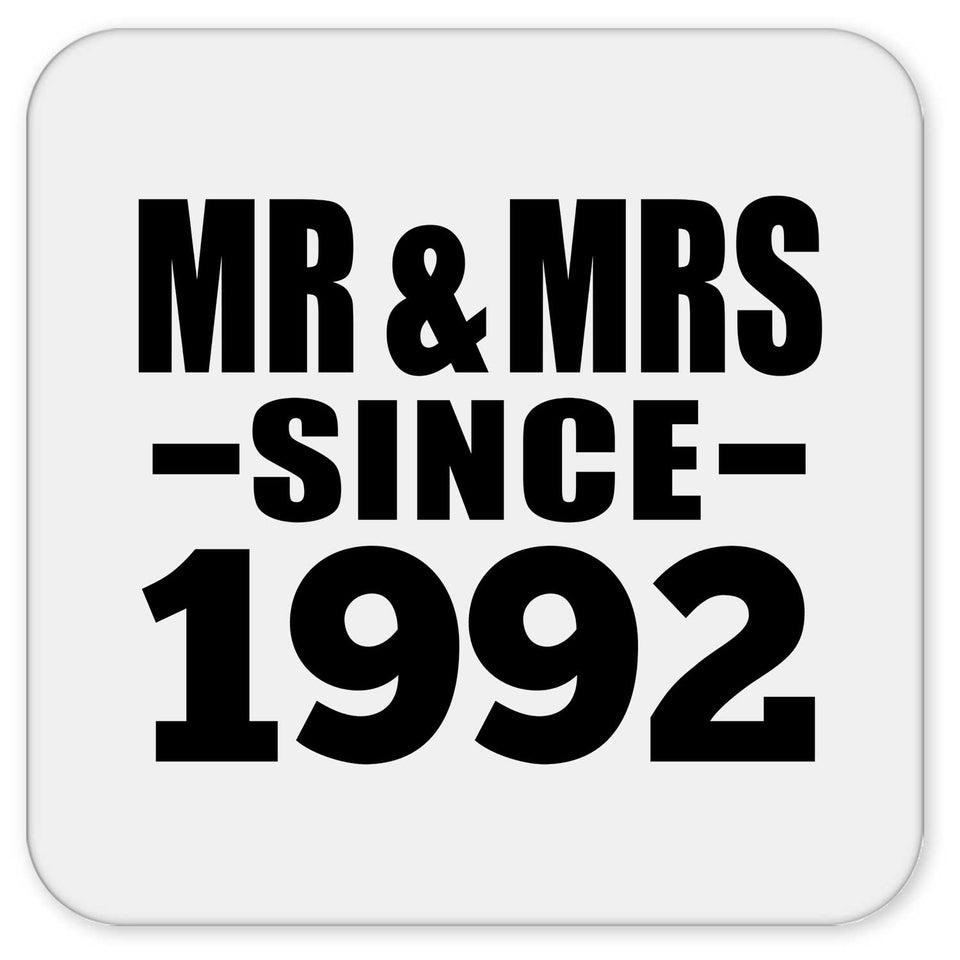 32nd Anniversary Mr & Mrs Since 1992 - Drink Coaster