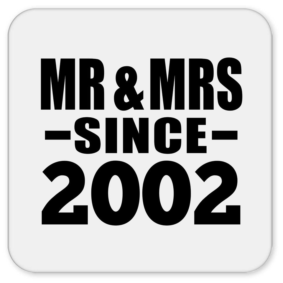 22nd Anniversary Mr & Mrs Since 2002 - Drink Coaster