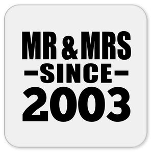 21st Anniversary Mr & Mrs Since 2003 - Drink Coaster