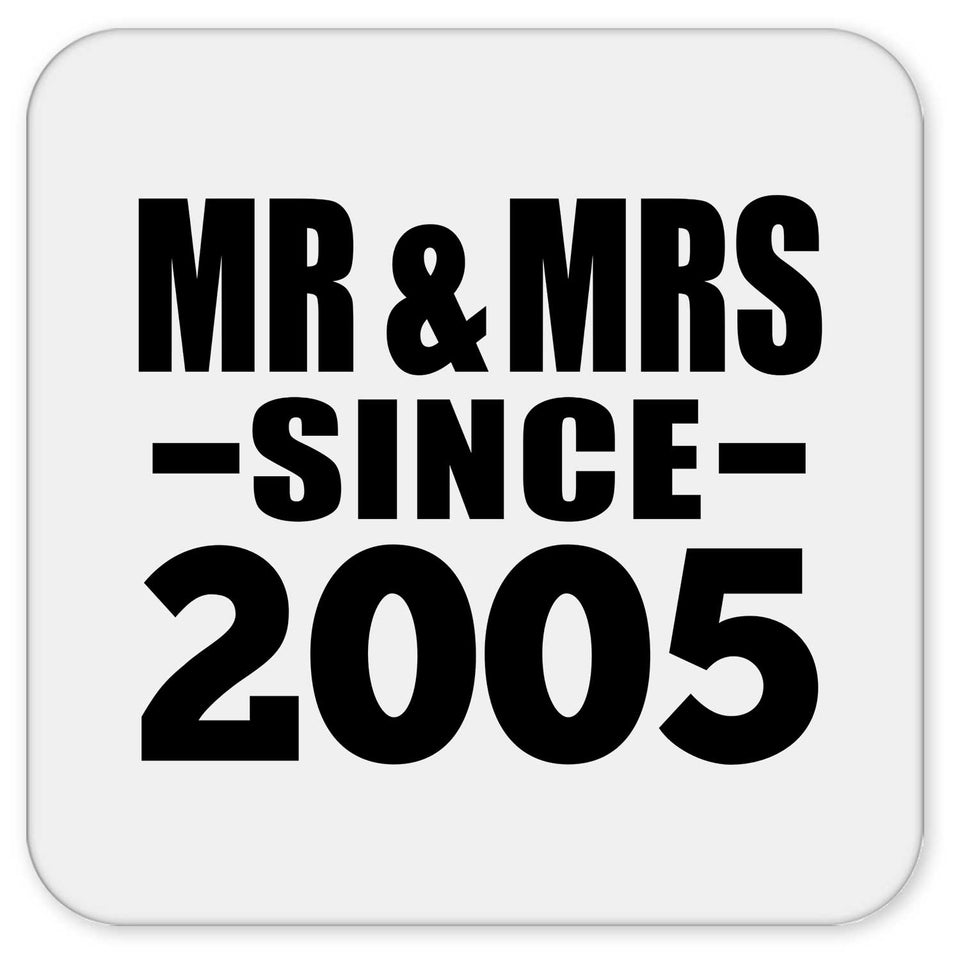 19th Anniversary Mr & Mrs Since 2005 - Drink Coaster