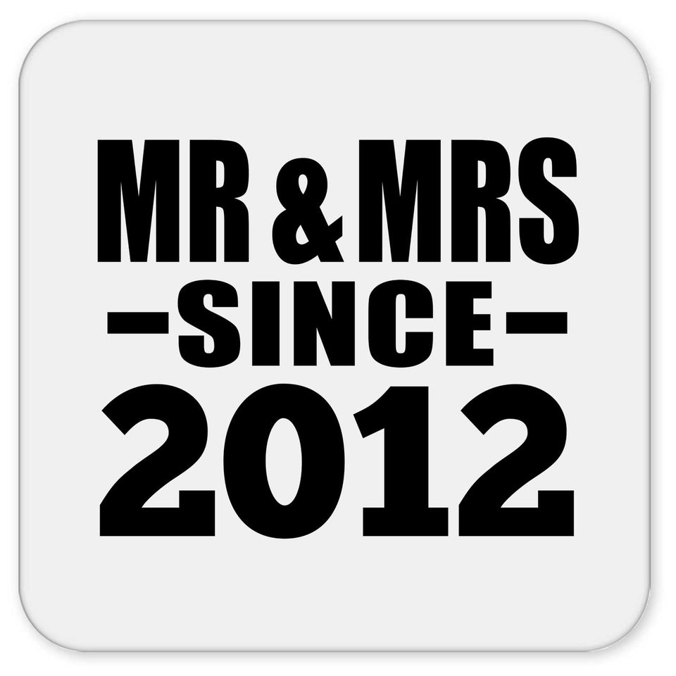 12th Anniversary Mr & Mrs Since 2012 - Drink Coaster