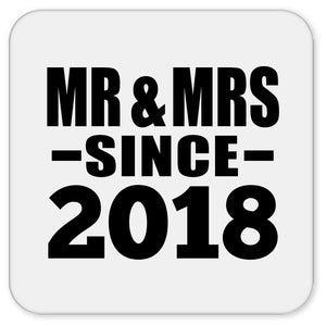 6th Anniversary Mr & Mrs Since 2018 - Drink Coaster