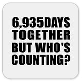 19th Anniversary 6,935 Days Together But Who's Counting - Drink Coaster