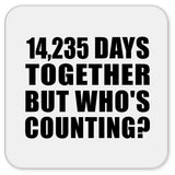 39th Anniversary 14,235 Days Together But Who's Counting - Drink Coaster