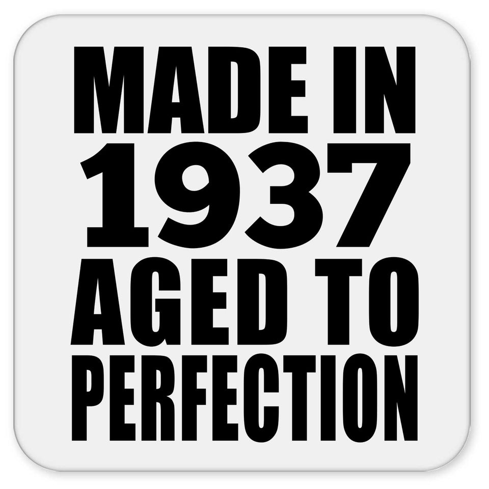 87th Birthday Made In 1937 Aged to Perfection - Drink Coaster