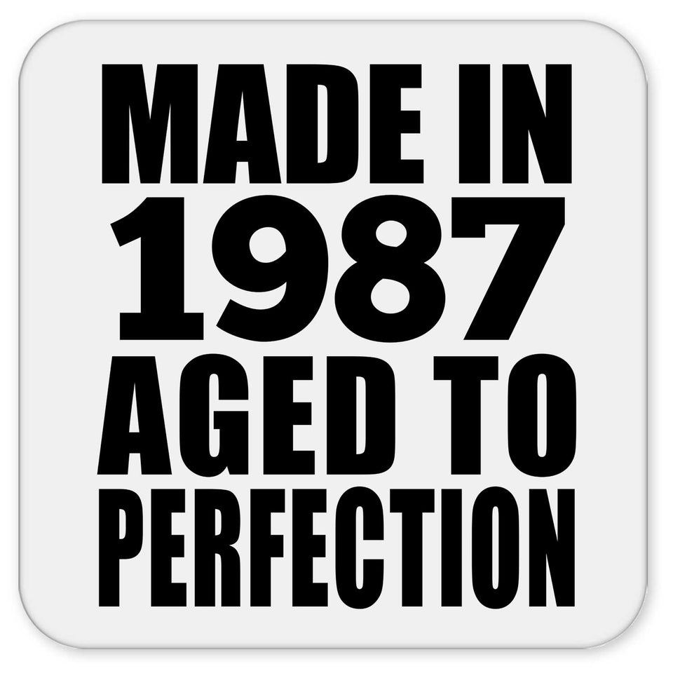 37th Birthday Made In 1987 Aged to Perfection - Drink Coaster