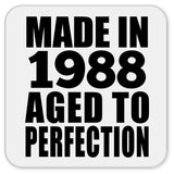 36th Birthday Made In 1988 Aged to Perfection - Drink Coaster