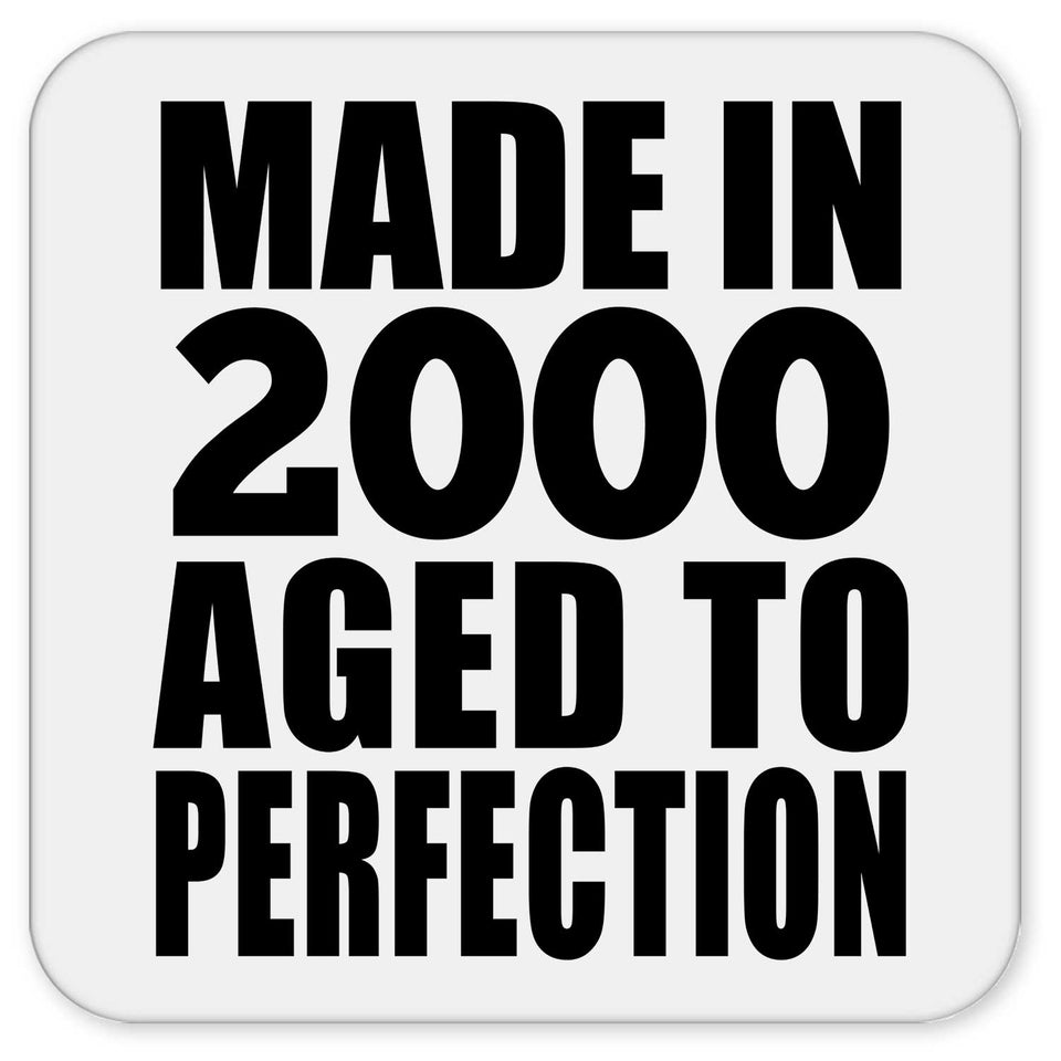 24th Birthday Made In 2000 Aged to Perfection - Drink Coaster