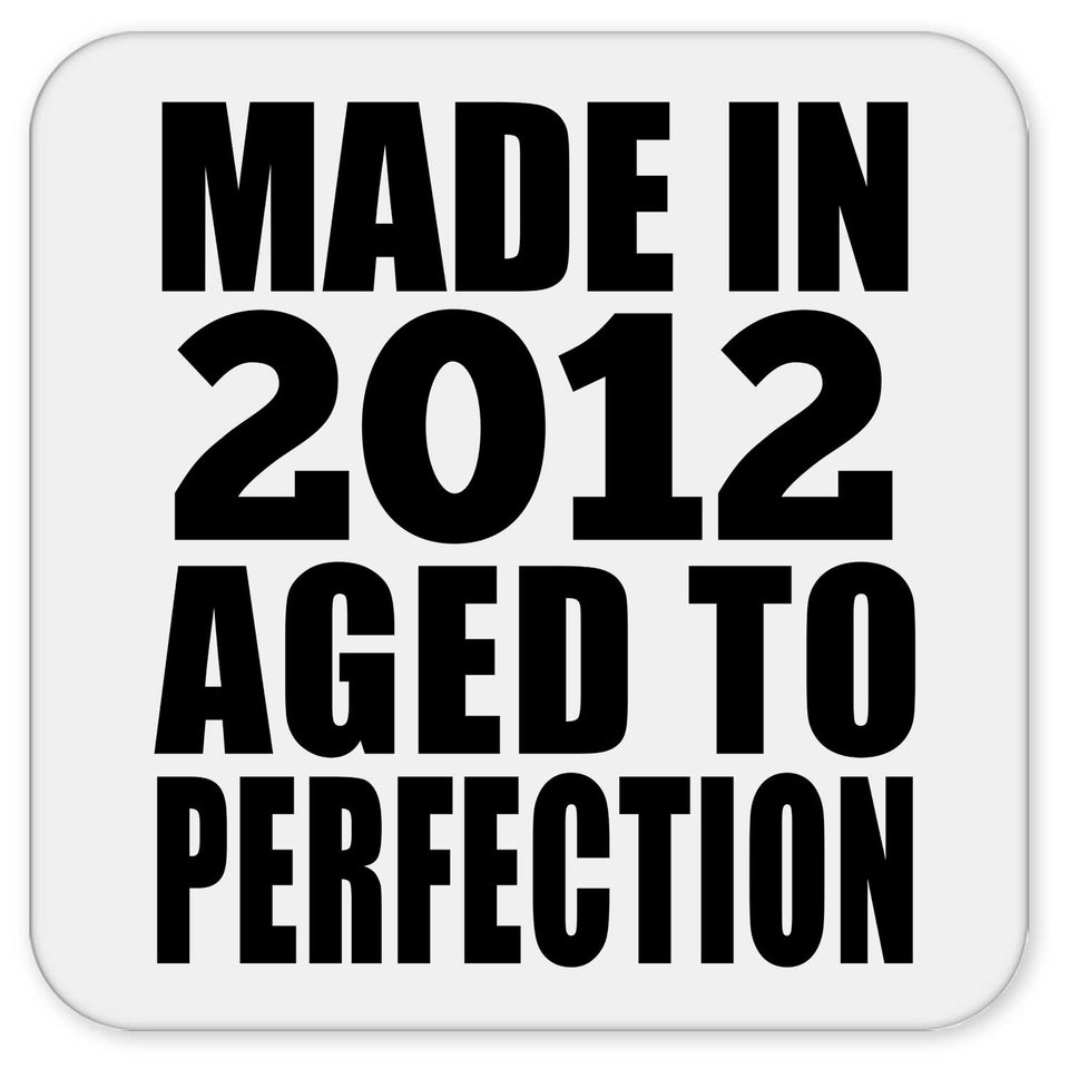 12th Birthday Made In 2012 Aged to Perfection - Drink Coaster