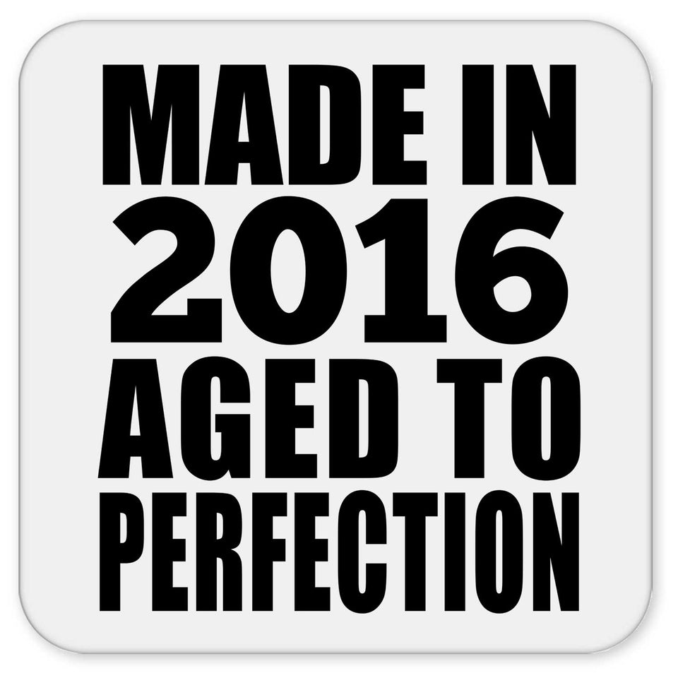 8th Birthday Made In 2016 Aged to Perfection - Drink Coaster