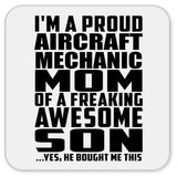 Proud Aircraft Mechanic Mom Of Awesome Son - Drink Coaster