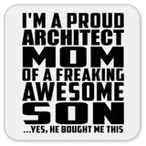 Proud Architect Mom Of Awesome Son - Drink Coaster