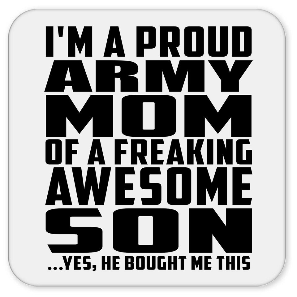 Proud Army Mom Of Awesome Son - Drink Coaster