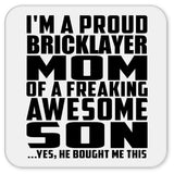 Proud Bricklayer Mom Of Awesome Son - Drink Coaster