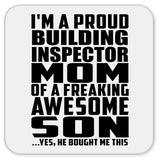 Proud Building Inspector Mom Of Awesome Son - Drink Coaster