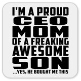 Proud CEO Mom Of Awesome Son - Drink Coaster