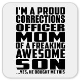 Proud Corrections Officer Mom Of Awesome Son - Drink Coaster