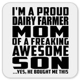 Proud Dairy Farmer Mom Of Awesome Son - Drink Coaster