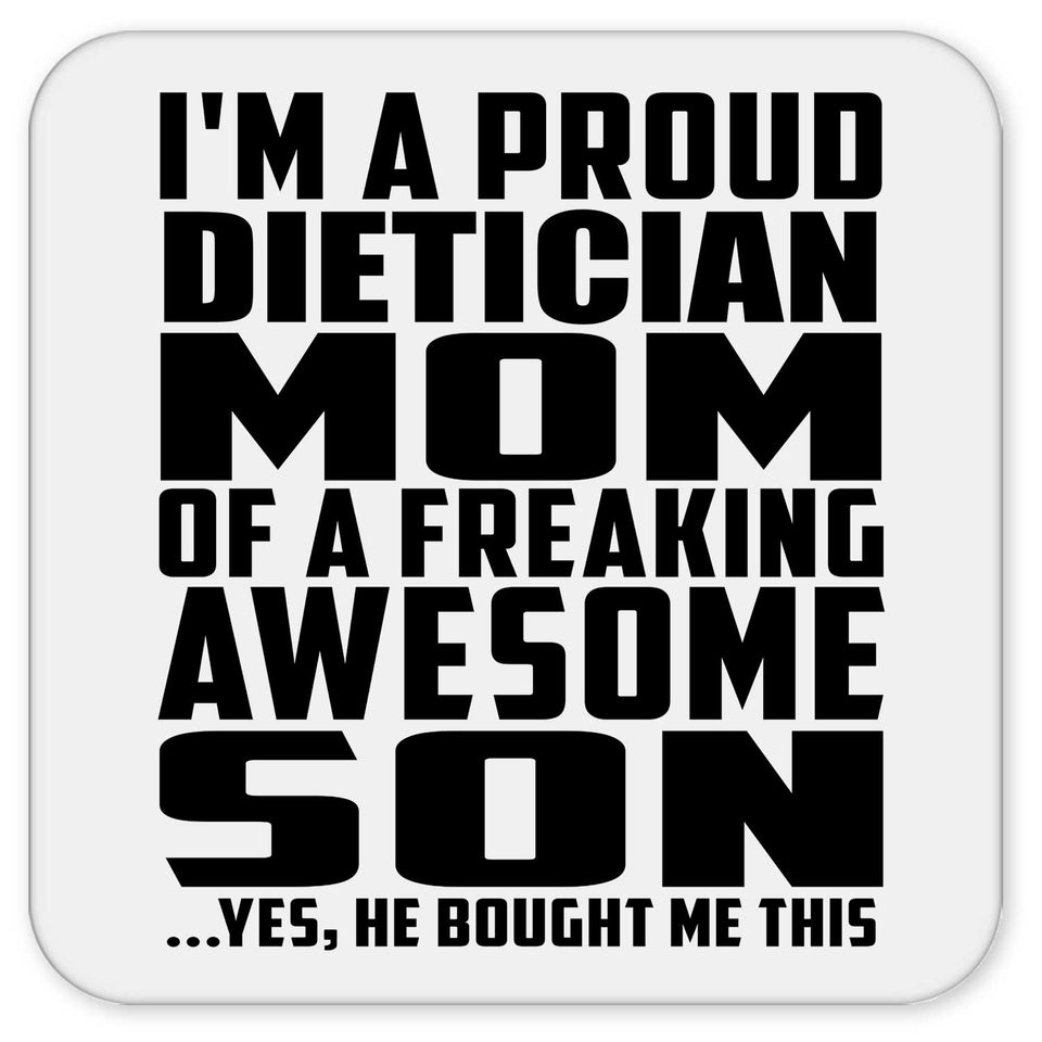 Proud Dietician Mom Of Awesome Son - Drink Coaster