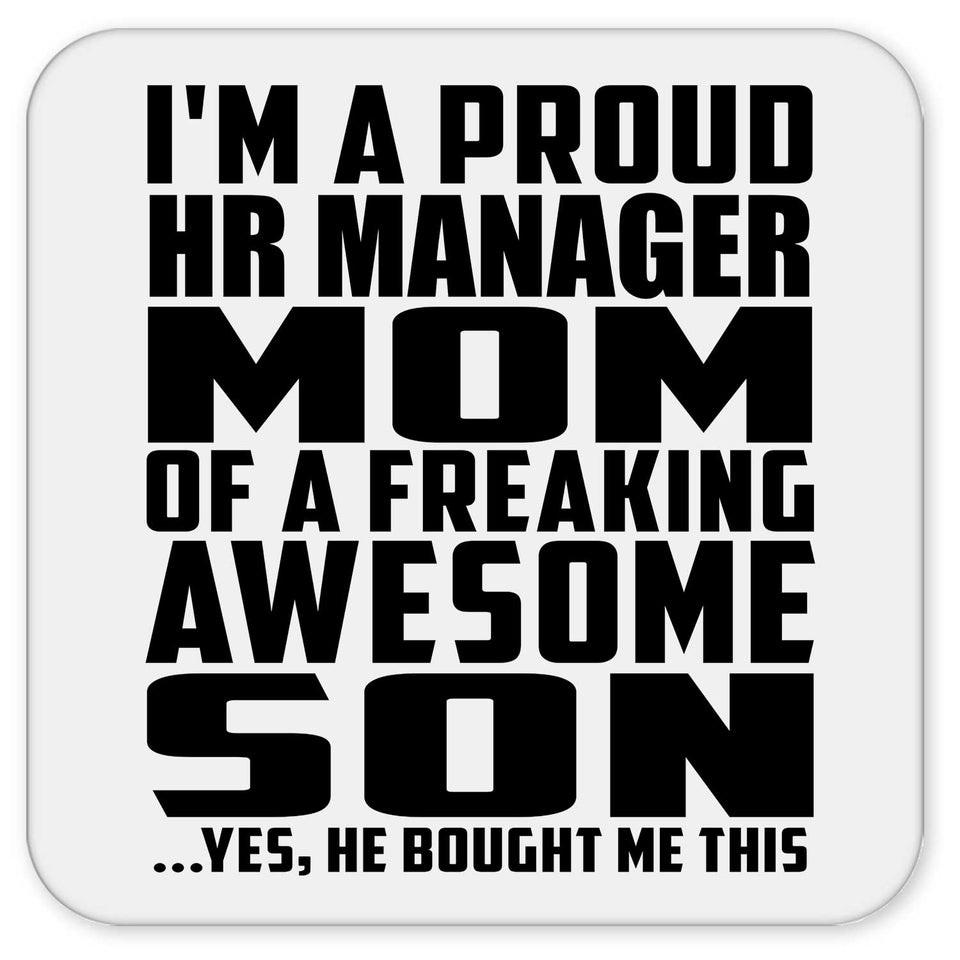 Proud HR Manager Mom Of Awesome Son - Drink Coaster