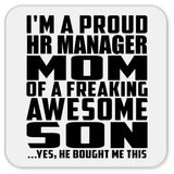 Proud HR Manager Mom Of Awesome Son - Drink Coaster