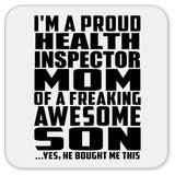 Proud Health Inspector Mom Of Awesome Son - Drink Coaster