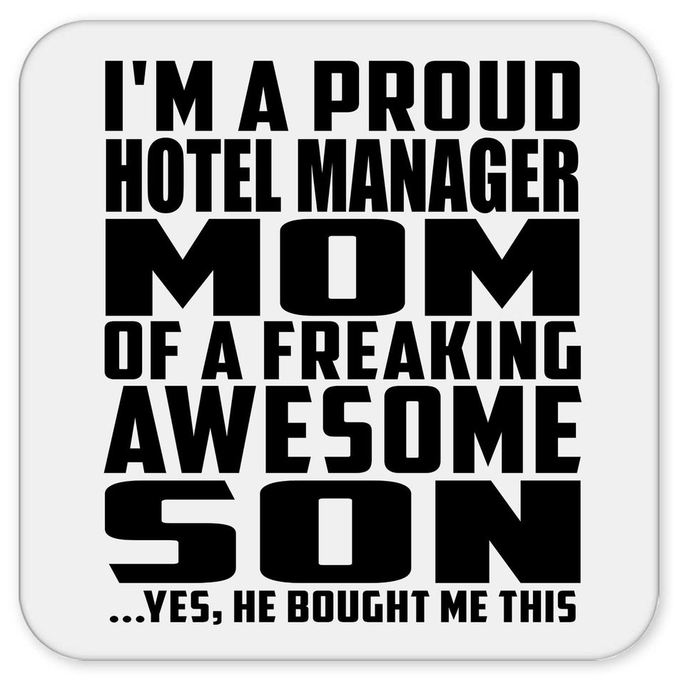 Proud Hotel Manager Mom Of Awesome Son - Drink Coaster