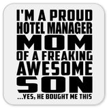 Proud Hotel Manager Mom Of Awesome Son - Drink Coaster