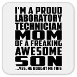 Proud Laboratory Technician Mom Of Awesome Son - Drink Coaster