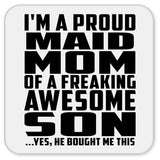 Proud Maid Mom Of Awesome Son - Drink Coaster