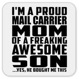 Proud Mail Carrier Mom Of Awesome Son - Drink Coaster