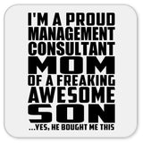 Proud Management Consultant Mom Of Awesome Son - Drink Coaster