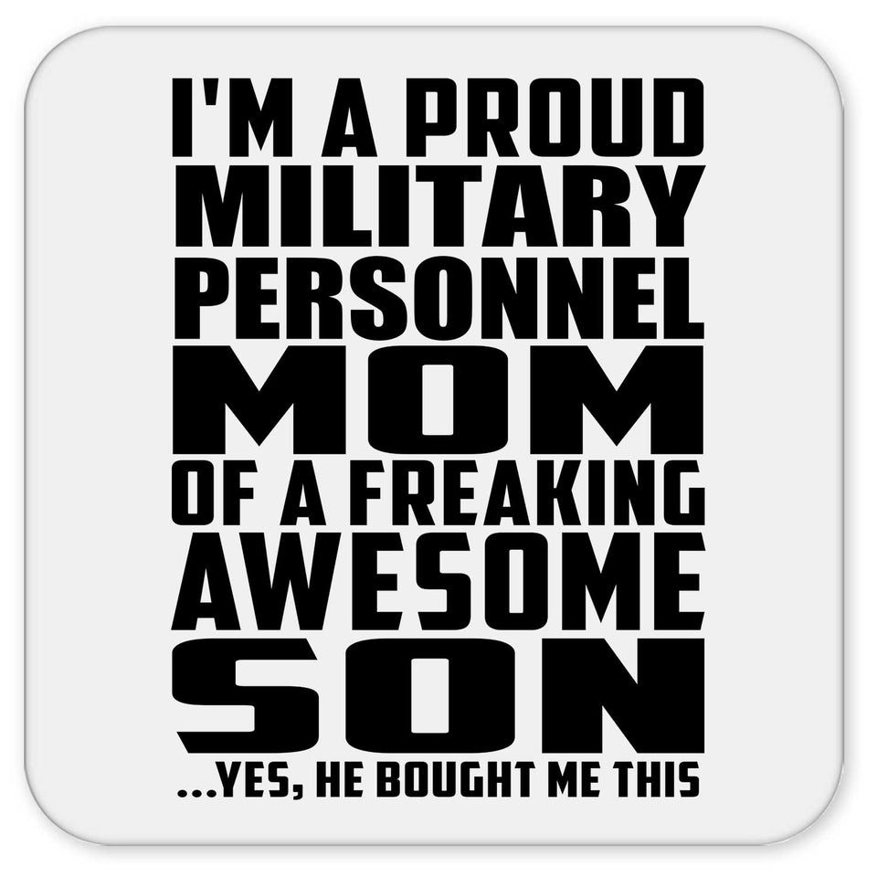 Proud Military Personnel Mom Of Awesome Son - Drink Coaster