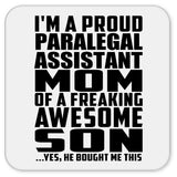 Proud Paralegal Assistant Mom Of Awesome Son - Drink Coaster
