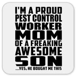 Proud Pest Control Worker Mom Of Awesome Son - Drink Coaster