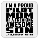 Proud Pilot Mom Of Awesome Son - Drink Coaster