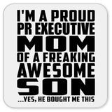 Proud Pr Executive Mom Of Awesome Son - Drink Coaster