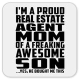 Proud Real Estate Agent Mom Of Awesome Son - Drink Coaster