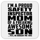 Proud Safety Inspector Mom Of Awesome Son - Drink Coaster